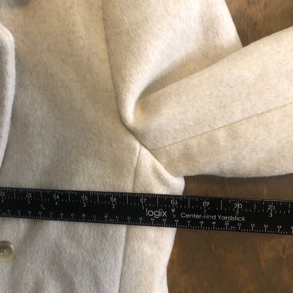 Banana Republic Womens Coat Tan Full Length Timeless Topcoat Wool Blend Medium - Picture 7 of 13